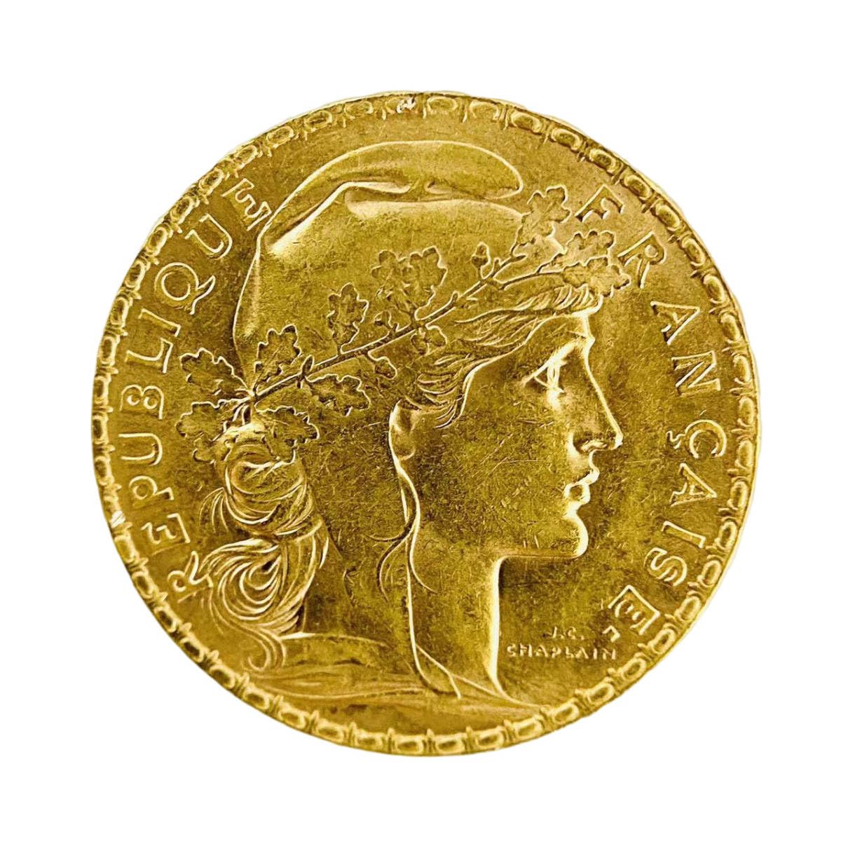 1907年製フランス金貨10フラン ペンダントトップ Amazon.co.jp